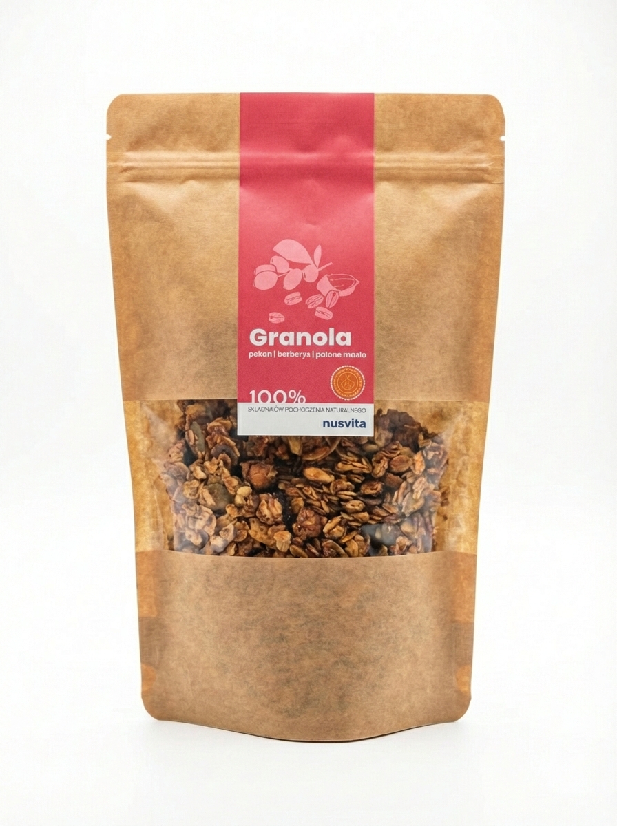 Granola pekan berberys palone masło