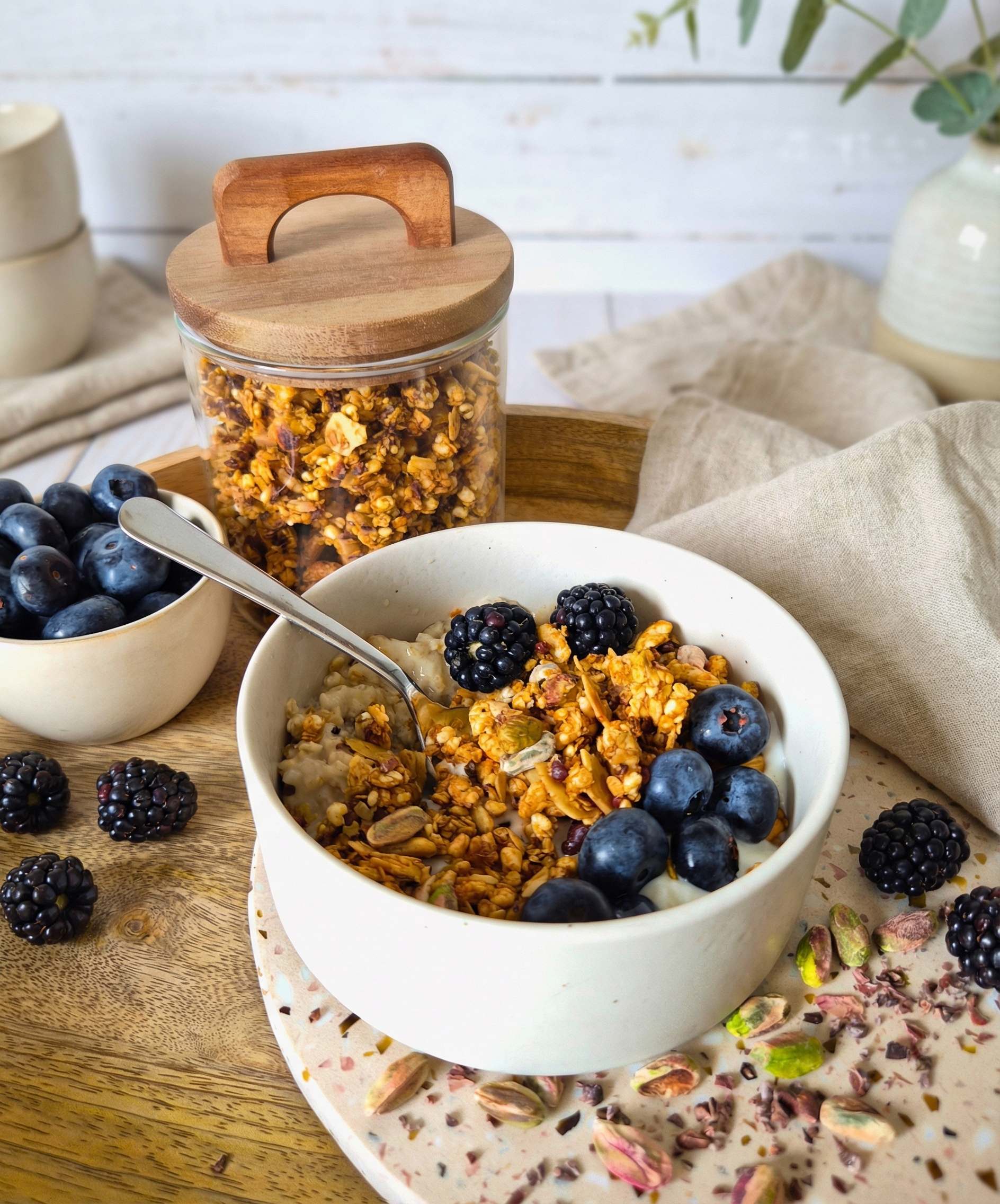 Granola pistacja, ziarno kakaowca, nerkowiec