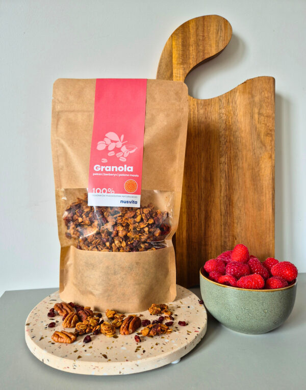 Granola pekan berberys palone masło