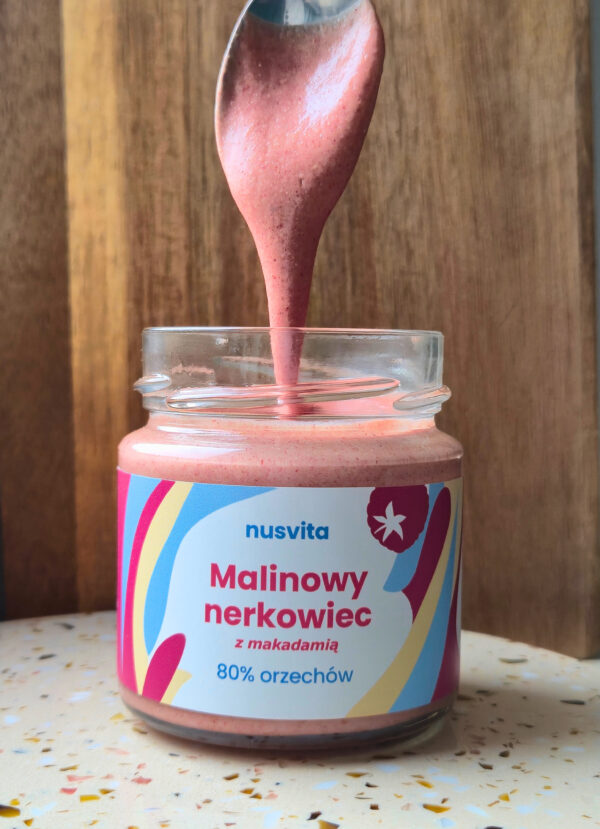 Krem Malinowy nerkowiec z makadamią - obrazek 2
