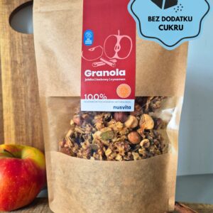 Granola jabłko, laskowy, cynamon - bez dodatku cukru