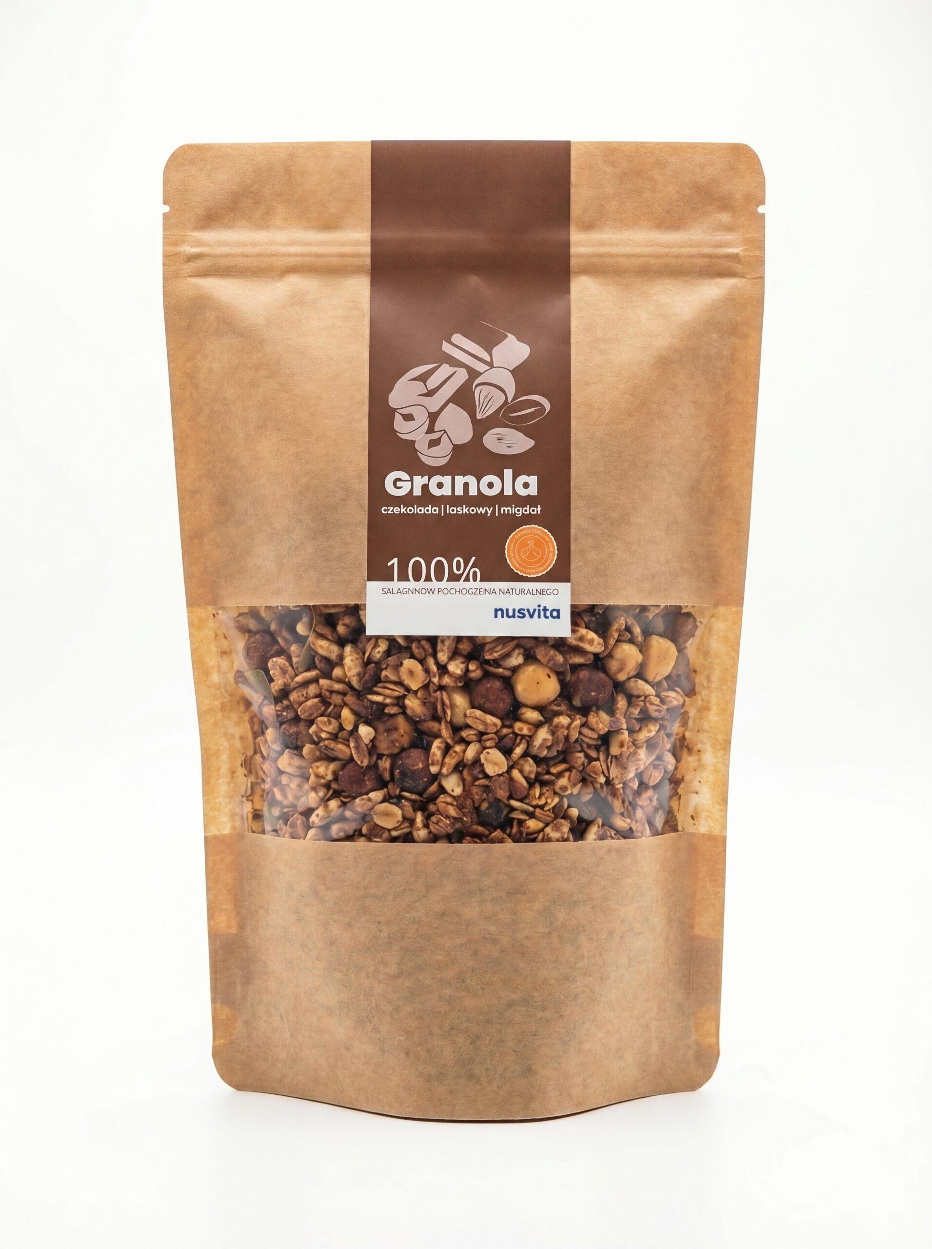 Granola czekolada laskowy migdał