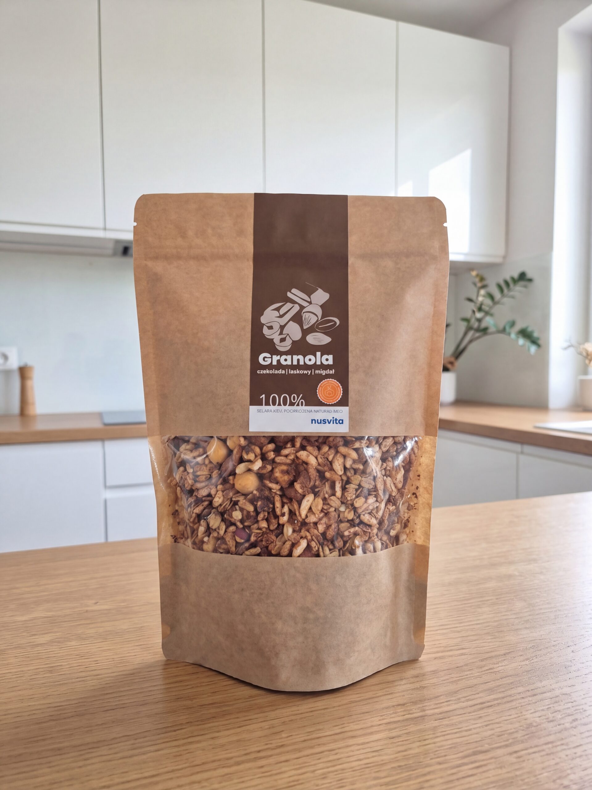 Granola czekolada laskowy migdał
